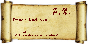 Posch Nadinka névjegykártya